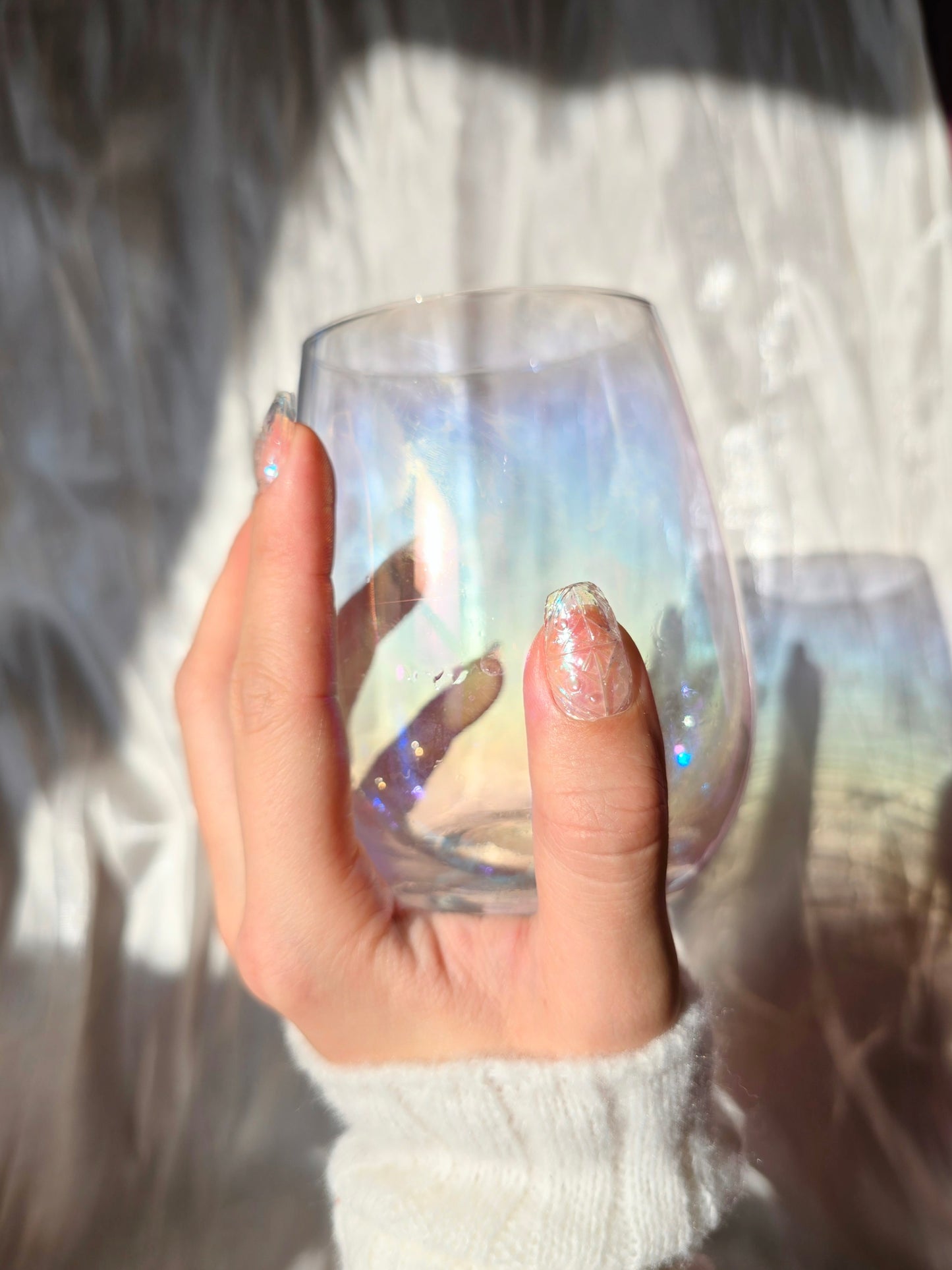 Iridescent Carnival Glass Nails