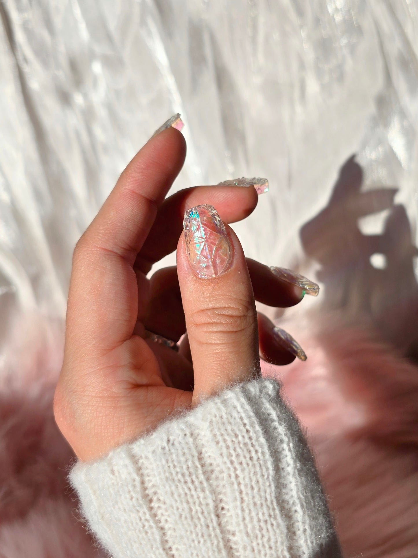 Iridescent Carnival Glass Nails