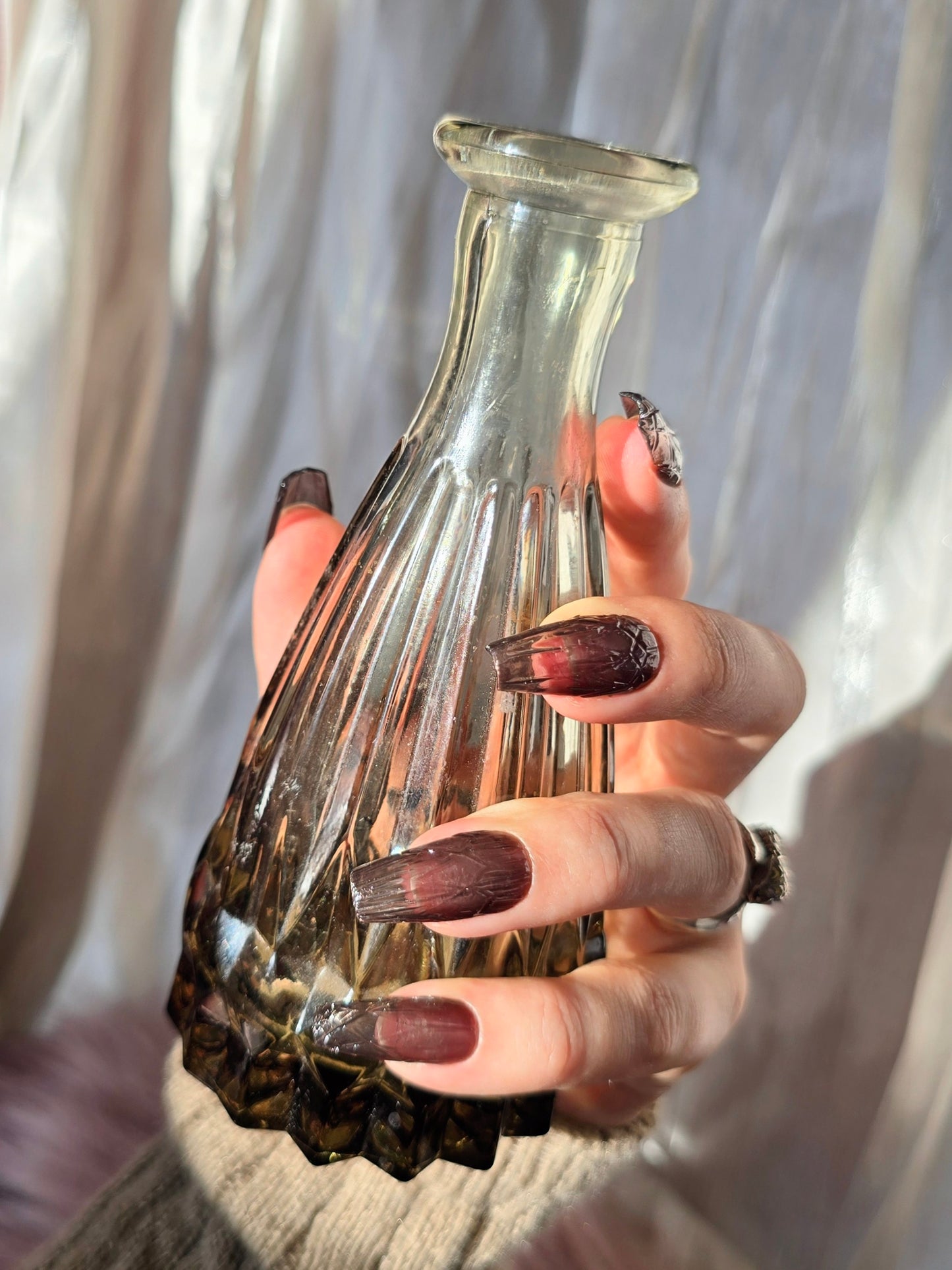 Translucent Black Smoked Glass Nails